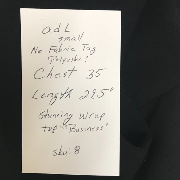 ADL Small Wrap Top Sleeveless Lined Business Office Professional - Picture 7 of 7